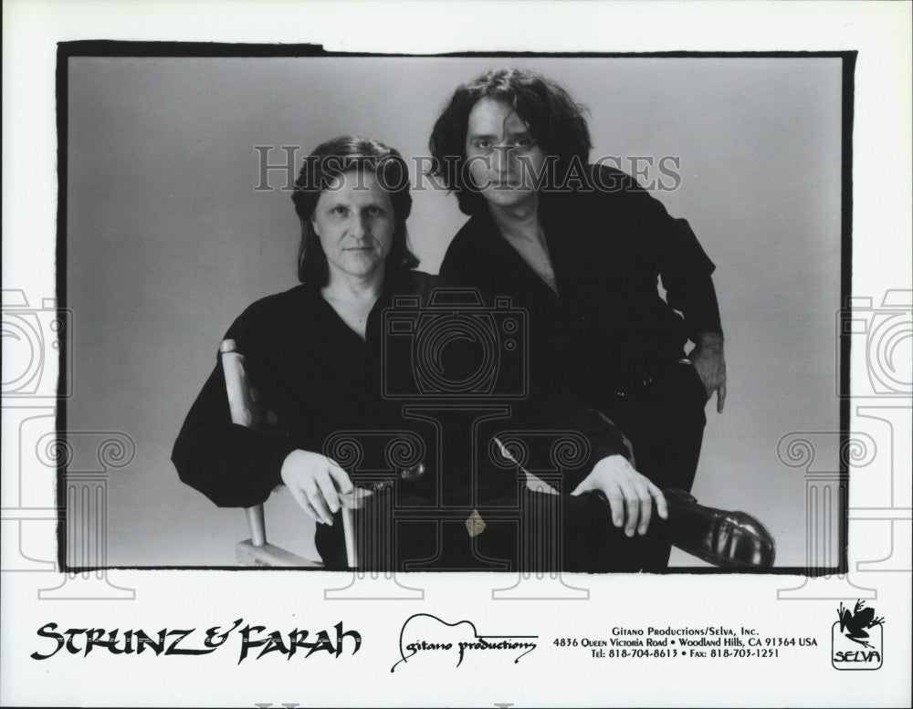 1999 Press Photo Musicians,  Jorge Strunz &amp; Ardeshir Farah - Historic Images