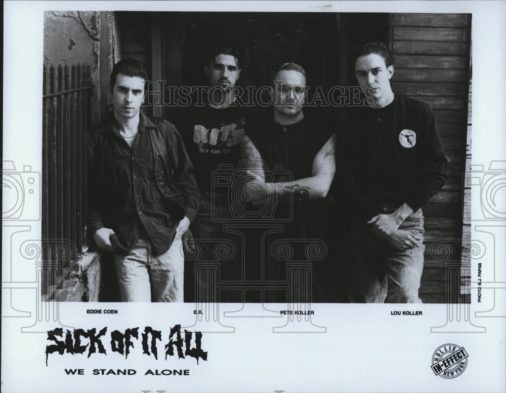 Press Photo Band &quot;Sick of it All&quot; E Coen,EK, P Koller, L Koller - Historic Images