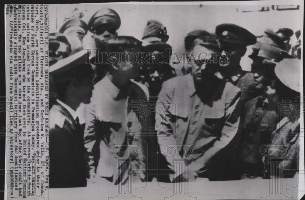1964 Press Photo Capt. Ben Stutts, Capt. Carleton Voltz - Historic Images