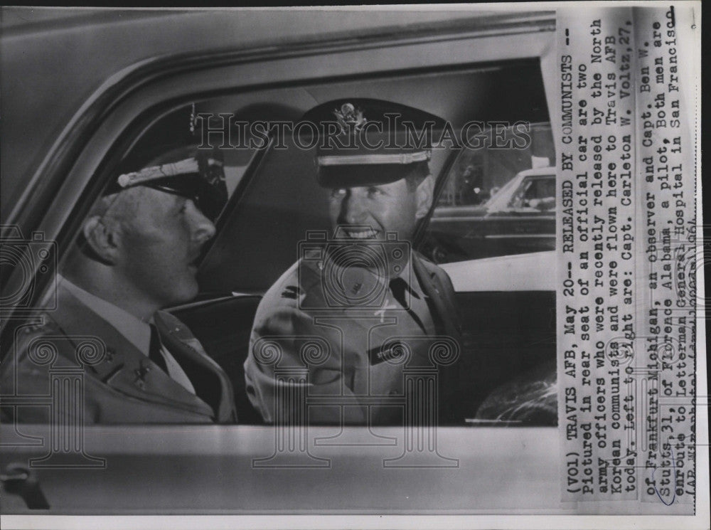 1964 Press Photo Capt. Carleton Voltz, Capt. Ben Stutts - Historic Images