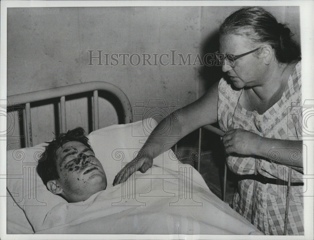 1957 Press Photo David Ozersky assulted in classroom with lye 19 others injured - Historic Images