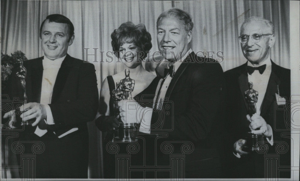 1968 Press Photo Rod Steiger, Estelle Parsons, George Kennedy, George Cukor - Historic Images