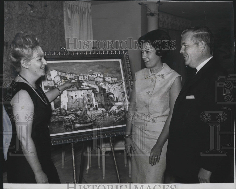 1966 Press Photo artist Jacques Callaert exhibit benefits needy children - Historic Images