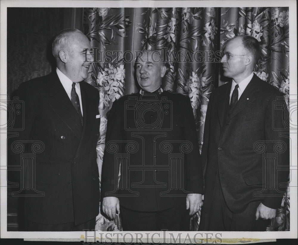 1957 Press Photo Salvation Army&#39;s Frank Bobst, William Bearchell, Gorham Brigham - Historic Images