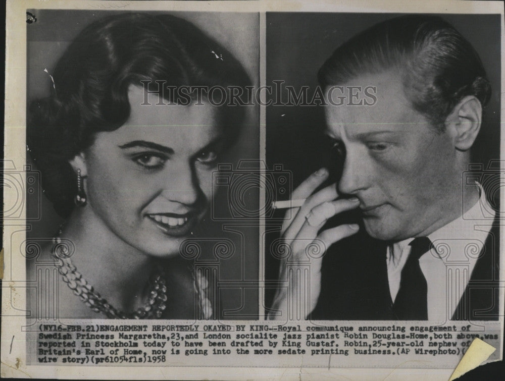 1958 Press Photo Swedish Princess Margaretha, 23-years-old - Historic Images