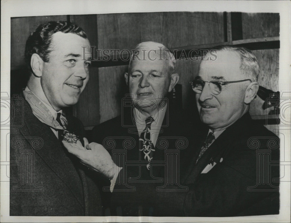 1948 Press Photo President Truman, Prince Bertil, Mayor M. Kennelly of Chicago - Historic Images