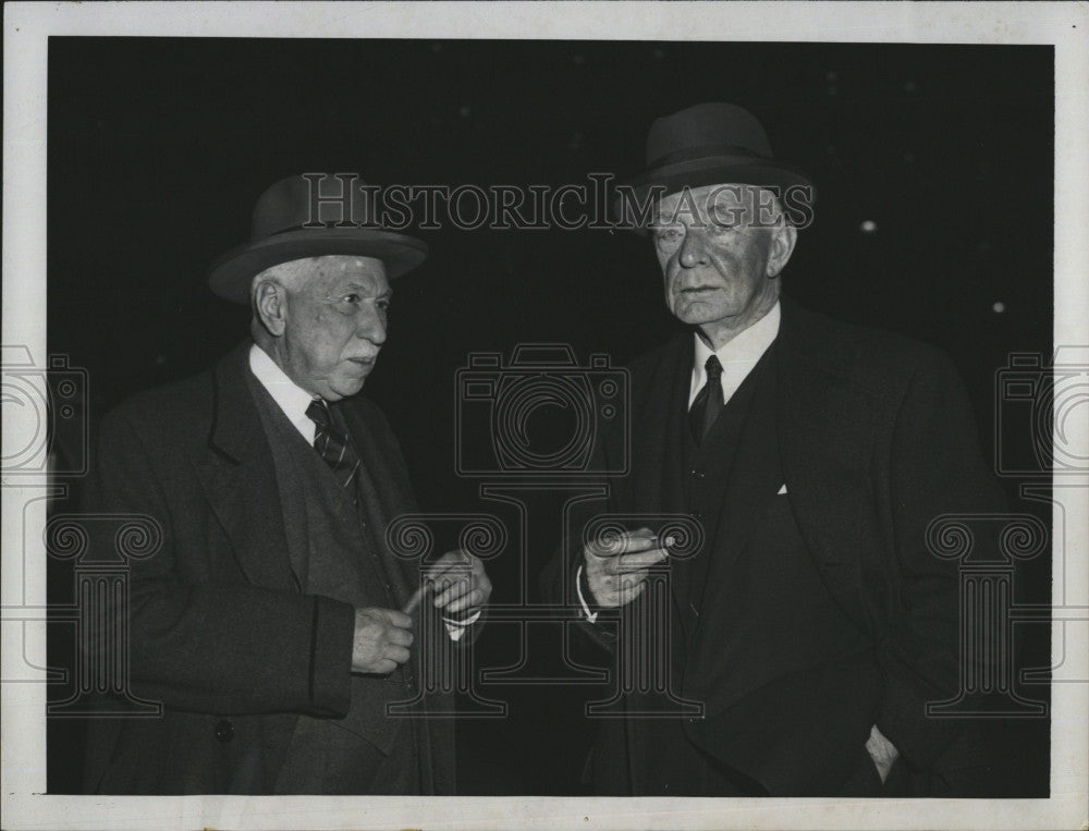 1952 Press Photo Former Judge Joseph Proskauer, Edward Mulrooney - Historic Images