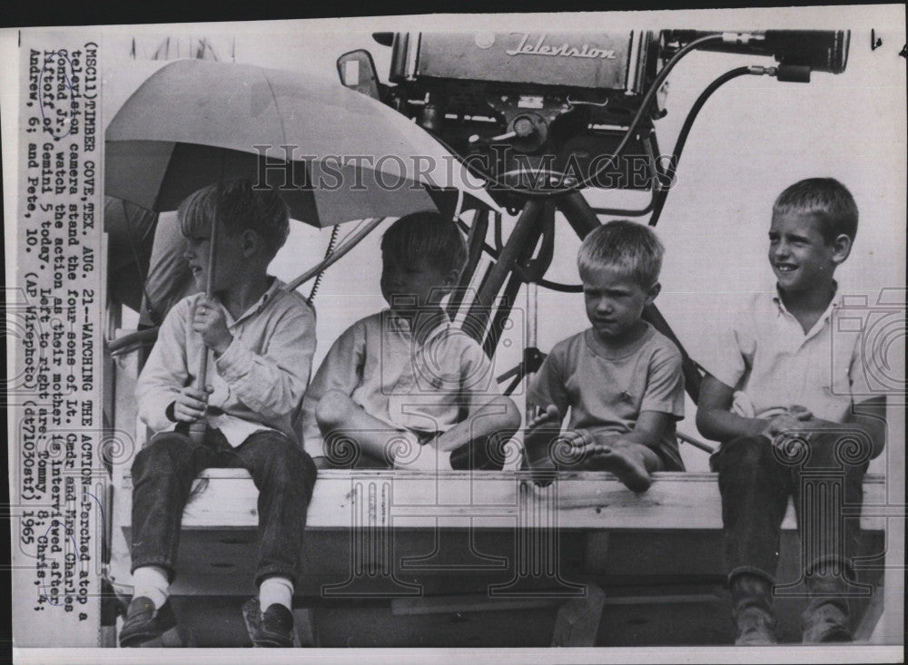 1965 Press Photo Sons of astronaut Charles Conrad: Tommy, Chris, Andrew, Pete - Historic Images