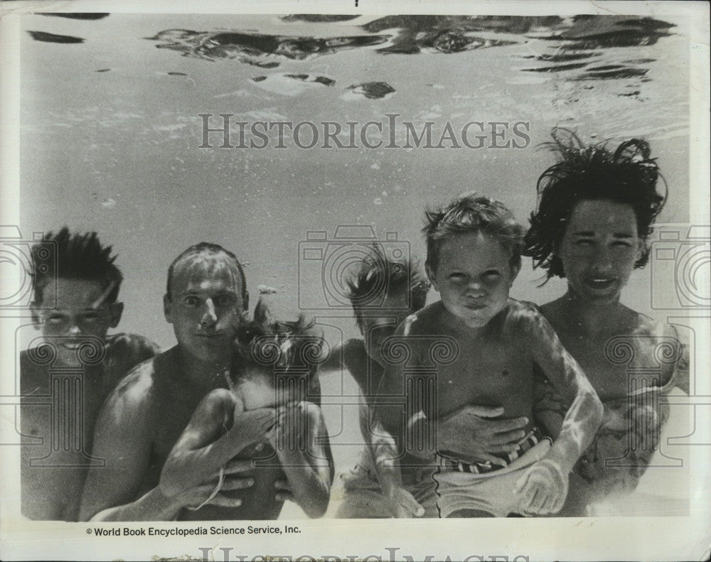 1967 Press Photo Pete Conrad family in their backyard pool - Historic Images