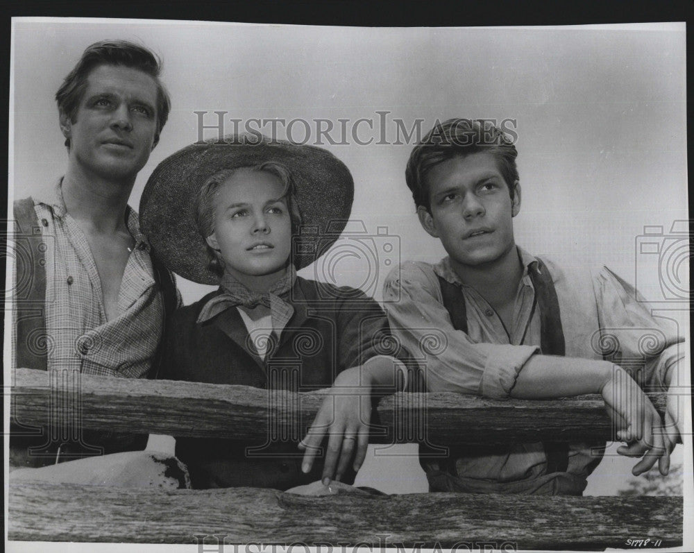 1964 Press Photo George Peppard, Claude Johnson Actors in &quot;How the West Was Won&quot; - Historic Images