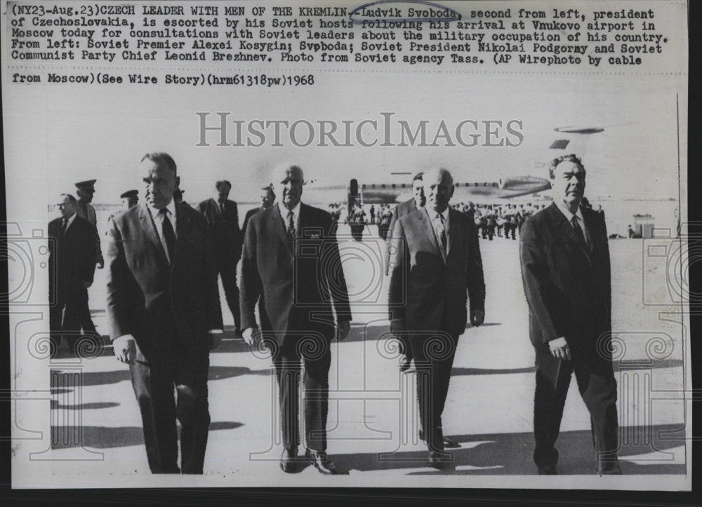 1968 Press Photo Ludvik Svoboda, president of Czechoslovakia - Historic Images