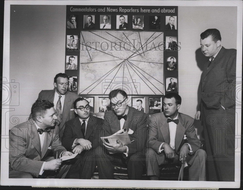 1952 Press Photo Mort Werner, Bill Stuart, James Fleming and Dave Garroway - Historic Images