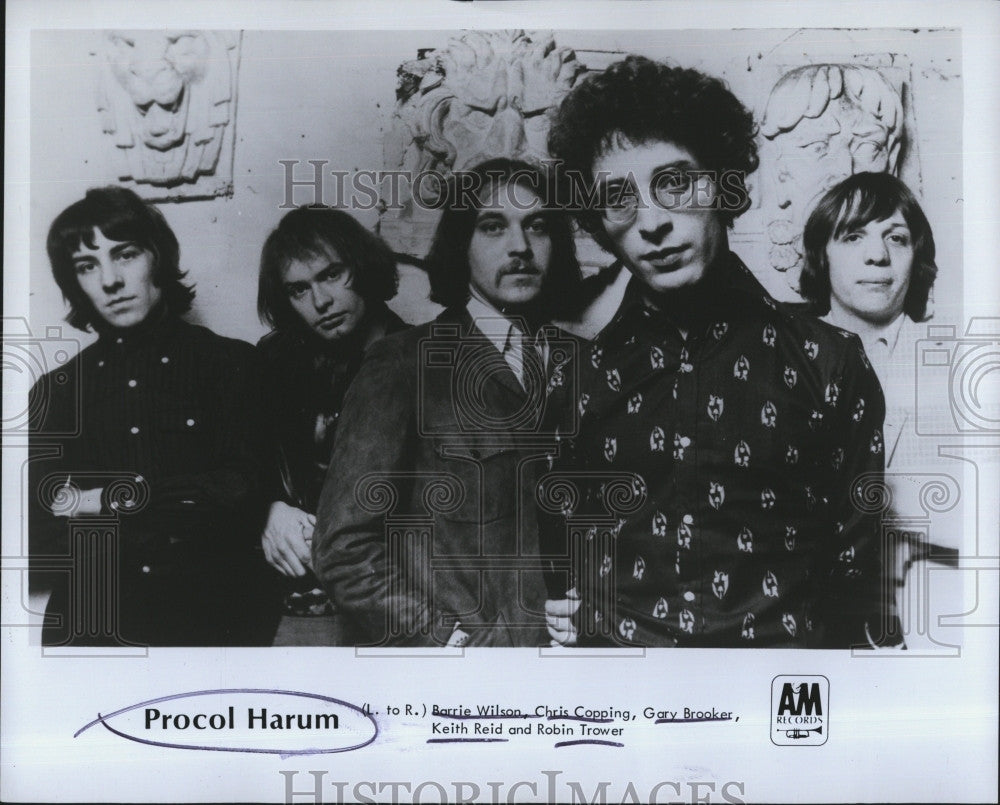 1971 Press Photo Procol Harum: B. Wilson, C. Copping, G. Brooker, K. Reid - Historic Images