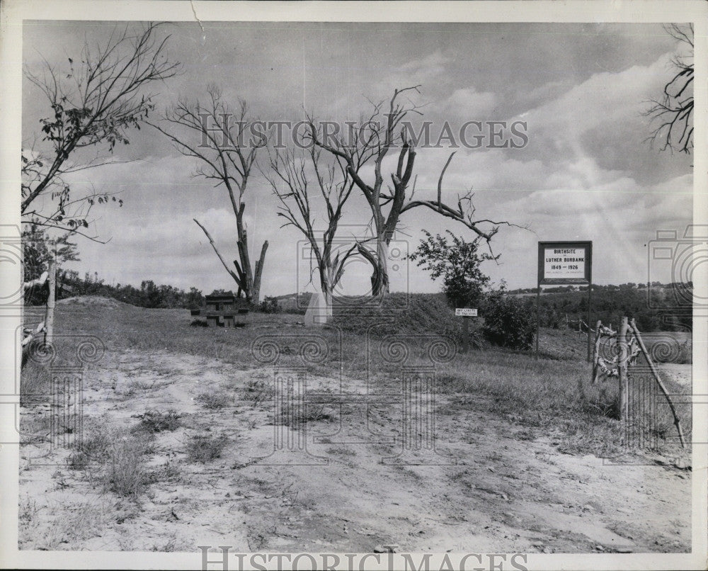 1959 Press Photo site where famous botanist Luther Burbank was born - Historic Images