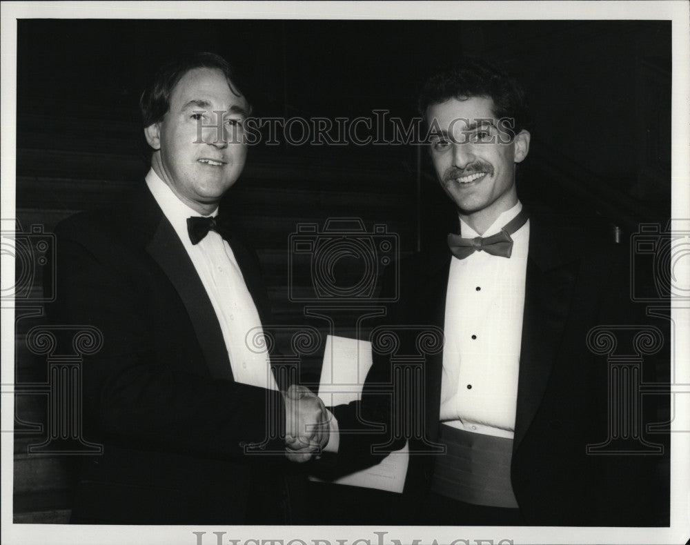 Press Photo Carey Bunks and J. Clifford Curley at the Emmy Awards - Historic Images