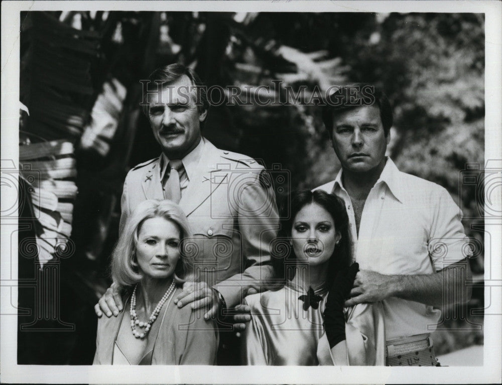 1980 Press Photo Angie Dickinson,Dennis Weaver,Lesley Ann Warren,Robert Wagner - Historic Images