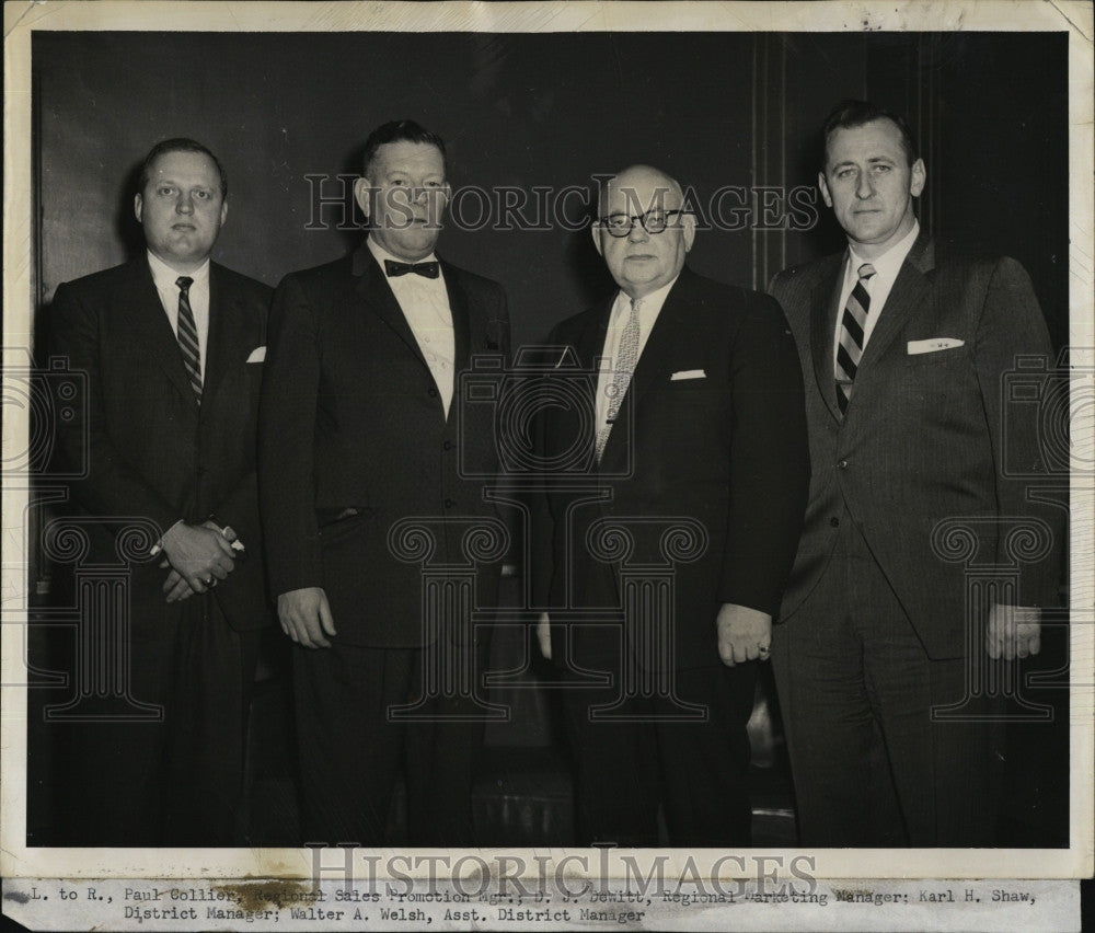 1959 Press Photo Paul Collier, D.J. DeWitt, Karl Shaw and Walter Welch at - Historic Images