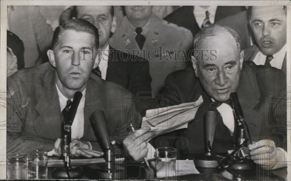 1954 Press Photo Robert Collier and Atty Joseph Welch Latter terms McCarthy - Historic Images