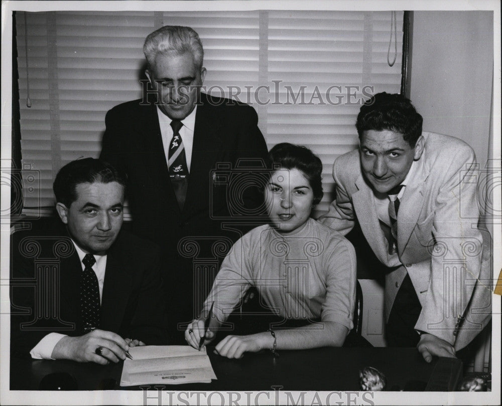 1955 Press Photo 24th Annual Anniv Ball Order of Sons of Italy Nicholas Diconza - Historic Images