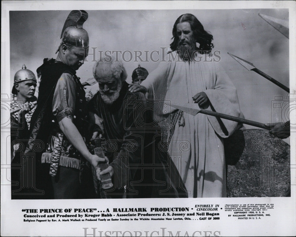 1951 Press Photo Film &quot;The Prince of Peace&quot;  Millard Coody portrays the Saviour