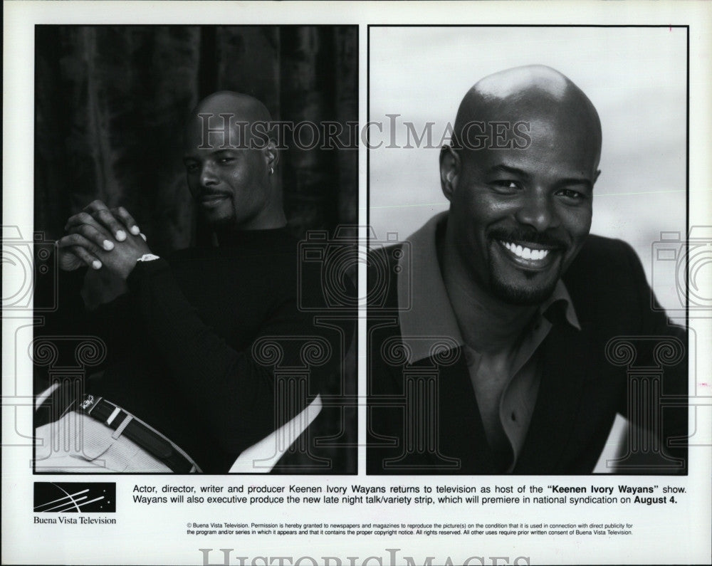 1997 Press Photo Actor Keenan Ivory Wayans Host Of &quot;Keenan Ivory Wayns Show&quot; - Historic Images
