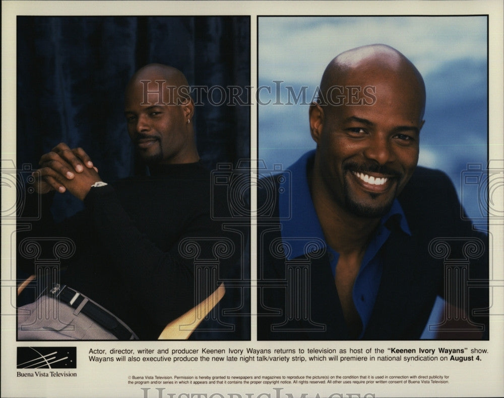 1997 Press Photo Actor Keenan Ivory Wayans Host Of &quot;Keenan Ivory Wayans Show&quot; - Historic Images