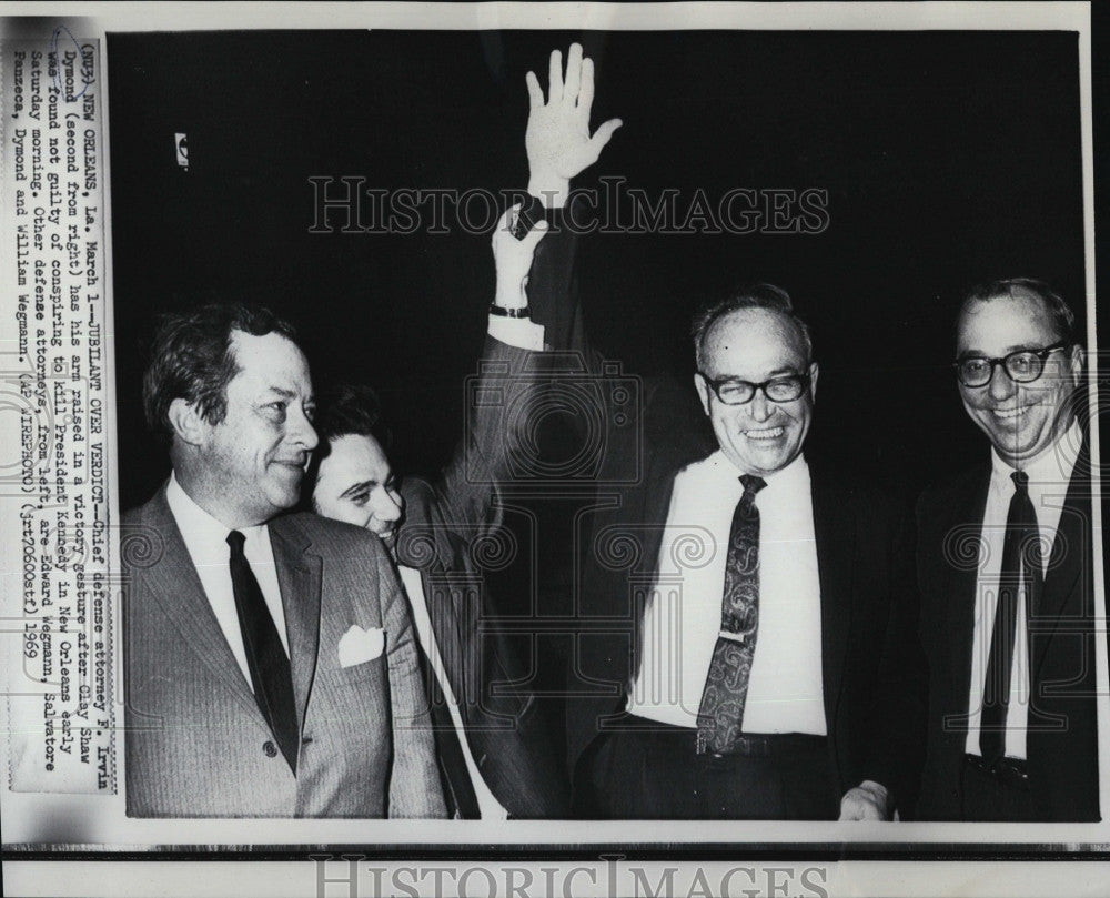 1969 Press Photo Clay Shaw Found Not Guilty Of Conspiring To Kill JFK - Historic Images