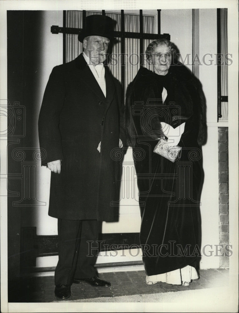 1939 Press Photo Supreme Court Chief Justice Charles Evans and Wife - Historic Images