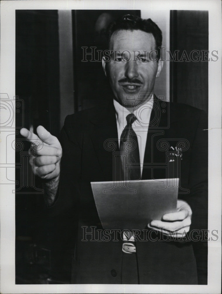 1953 Press Photo Samuel W. Yorty, Los Angeles Mayor - Historic Images