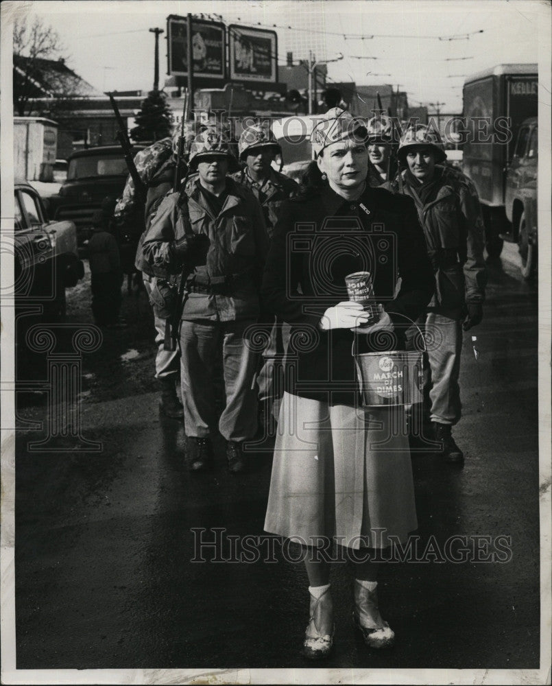 1957 Press Photo Wilma Hughes, President Ladies Auxiliary Logan Post V.F.W. - Historic Images