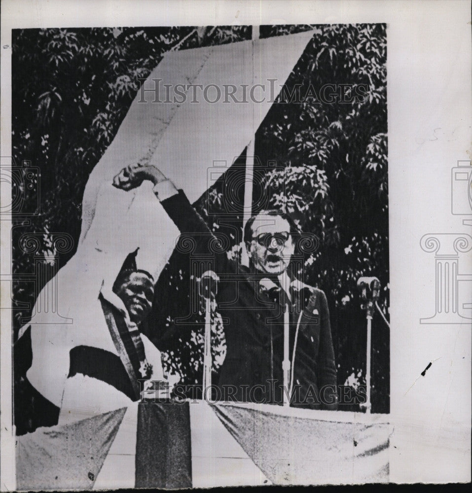 1960 Press Photo Abbe Fulbert Youlou, Premier of Congo Republic, Andre Malraux - Historic Images