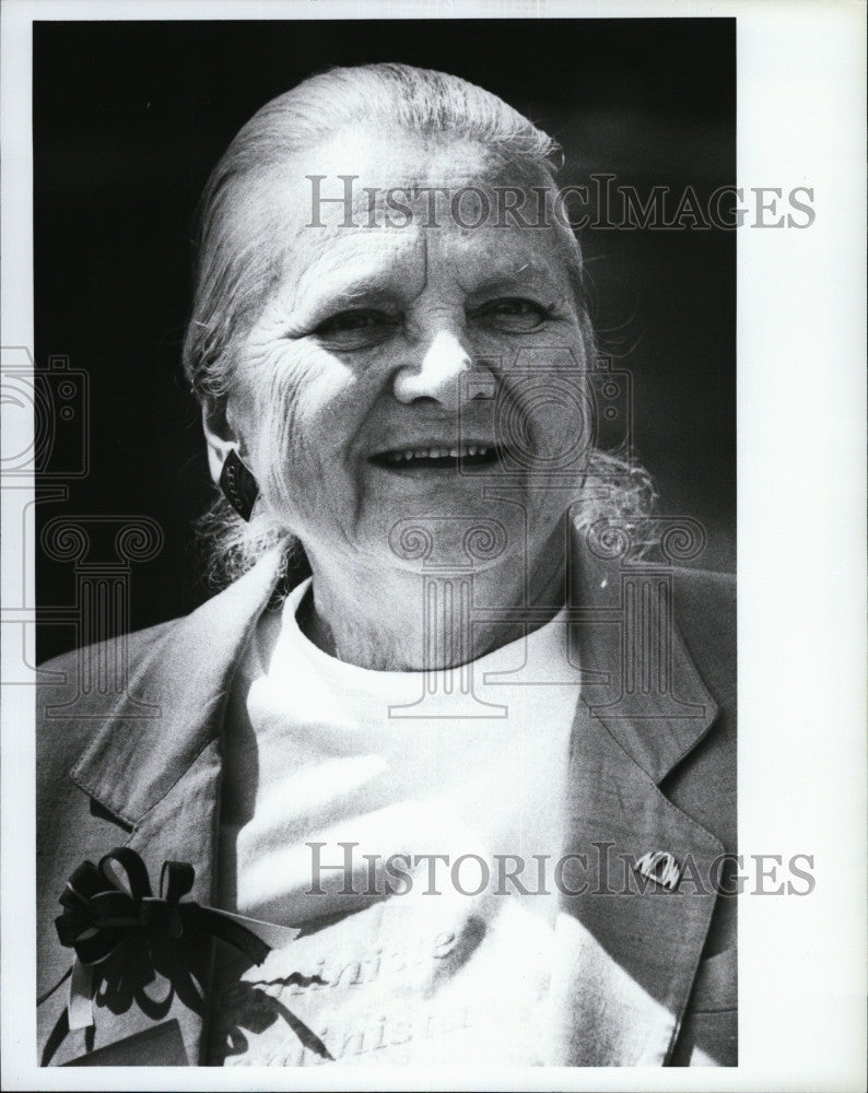 1991 Press Photo National NOW President Molly Yard - Historic Images