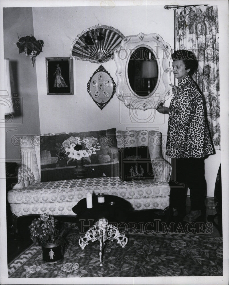 1961 Press Photo Mrs Evelyn Ziskin Interior Design - Historic Images