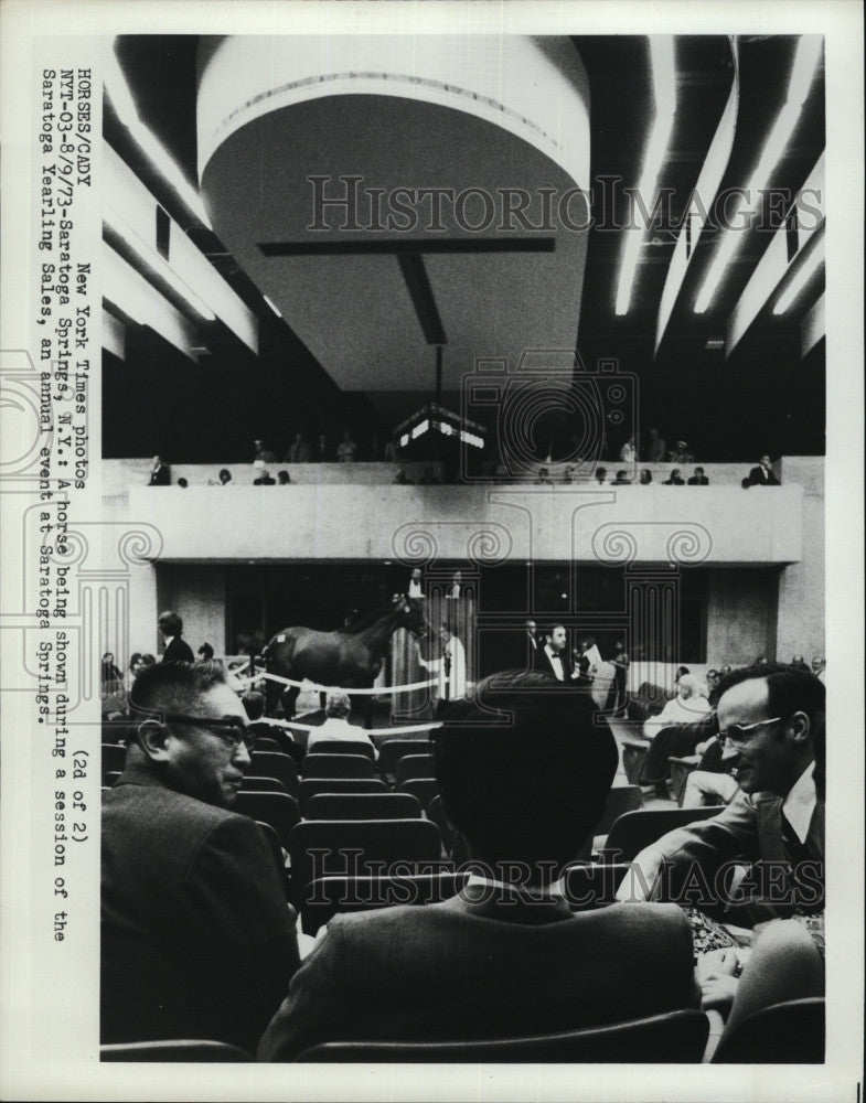 1973 Press Photo Saratoga Yearling Sales Horse Show - Historic Images