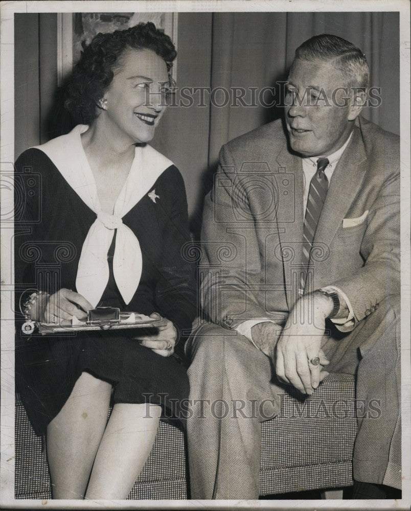 1958 Press Photo Actress Louse Morgan &amp; Clifford Andersen - Historic Images