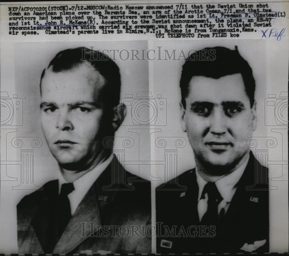 1960 Press Photo 1st Lt.John McKane &amp; 1st Lt. Freeman B. Olmstead - Historic Images