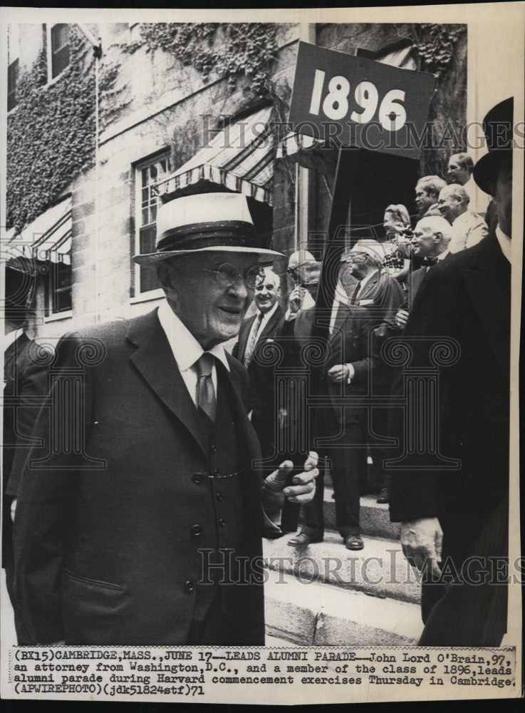 1971 Press Photo John Lord O&#39;Brian. - Historic Images