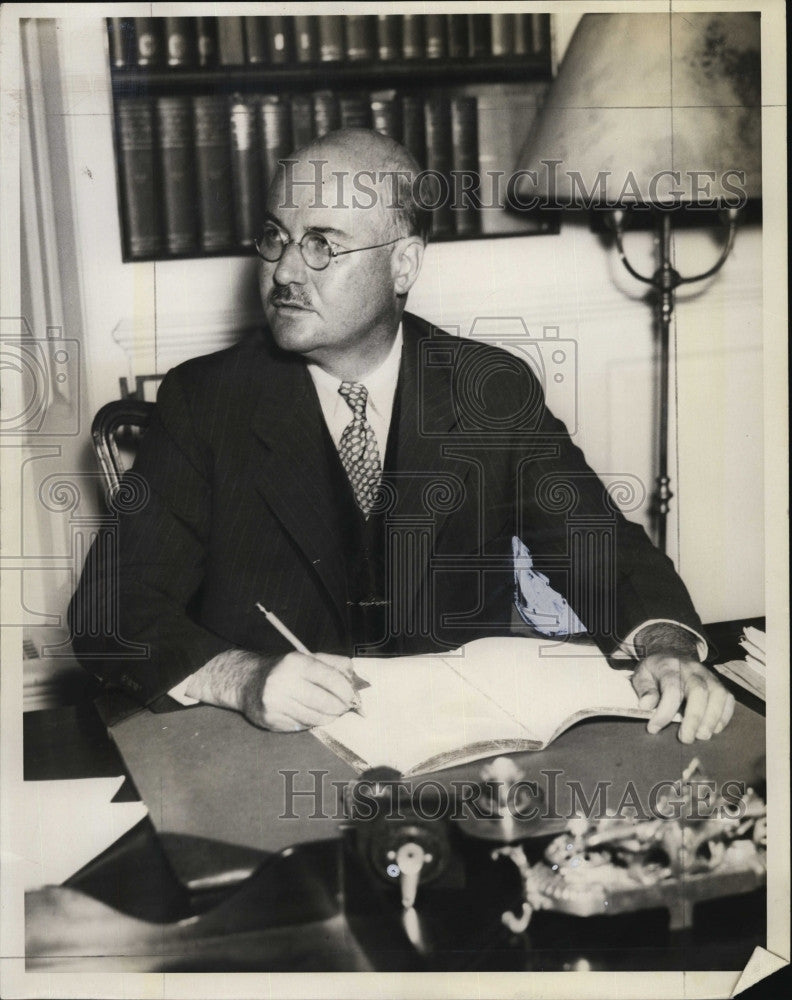 1937 Press Photo Dr. James Finney Baxter President Of Williams College - Historic Images