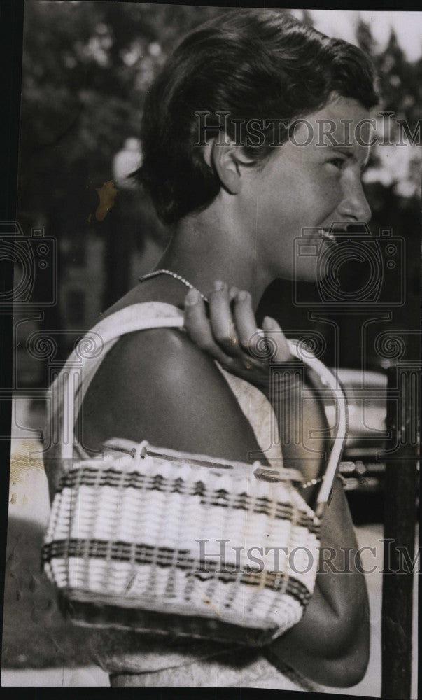 1955 Press Photo Mrs J Donald Barrios Testifies in Police Captain&#39;s Trial - Historic Images