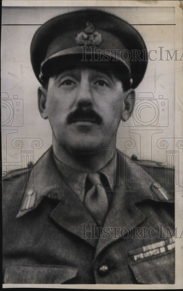 1944 Press Photo Lt Gen Sir Oliver Lesse, new boss of the British Eighth Army - Historic Images