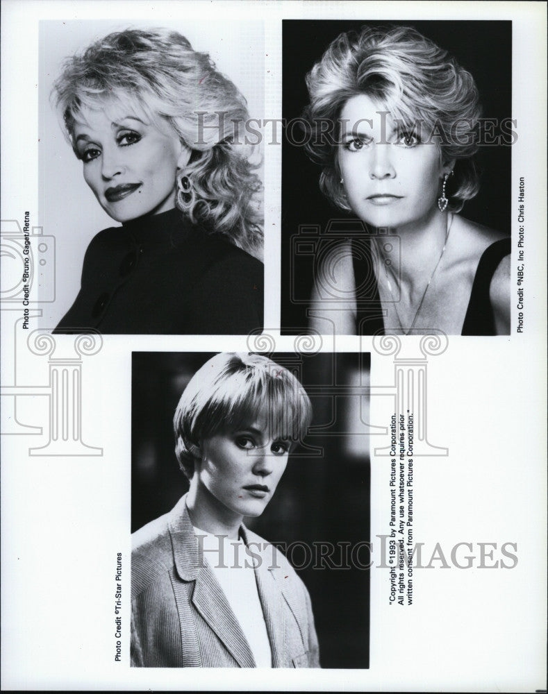 Press Photo Dolly Parton, Meridith Baxter, Mary Stuart Masterson on - Historic Images