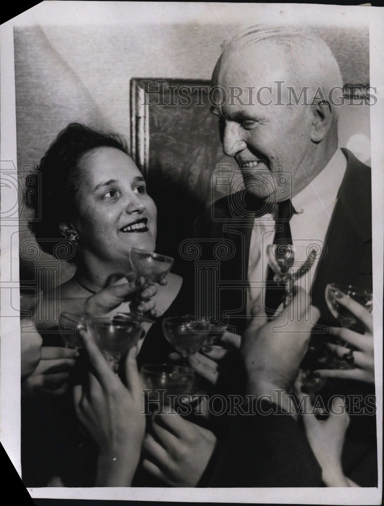 Mr. and Mrs. Daniel O'Niel toast 25th wedding anniversary 1956 Vintage ...