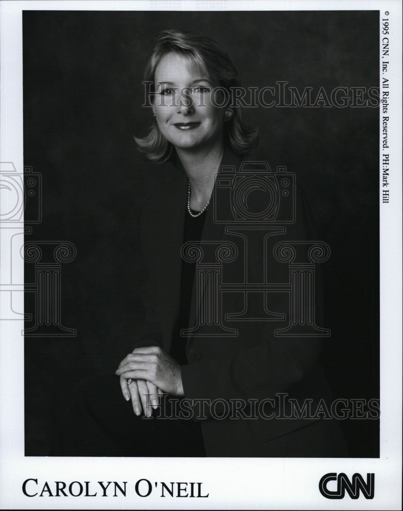 1995 Press Photo Carolyn O&#39;Neil of CNN TV station - Historic Images