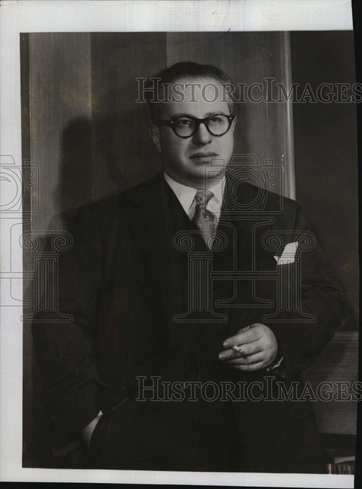 1953 Press Photo Louis Zara Author Lecturer Anti Defamation League Guest Speaker - Historic Images