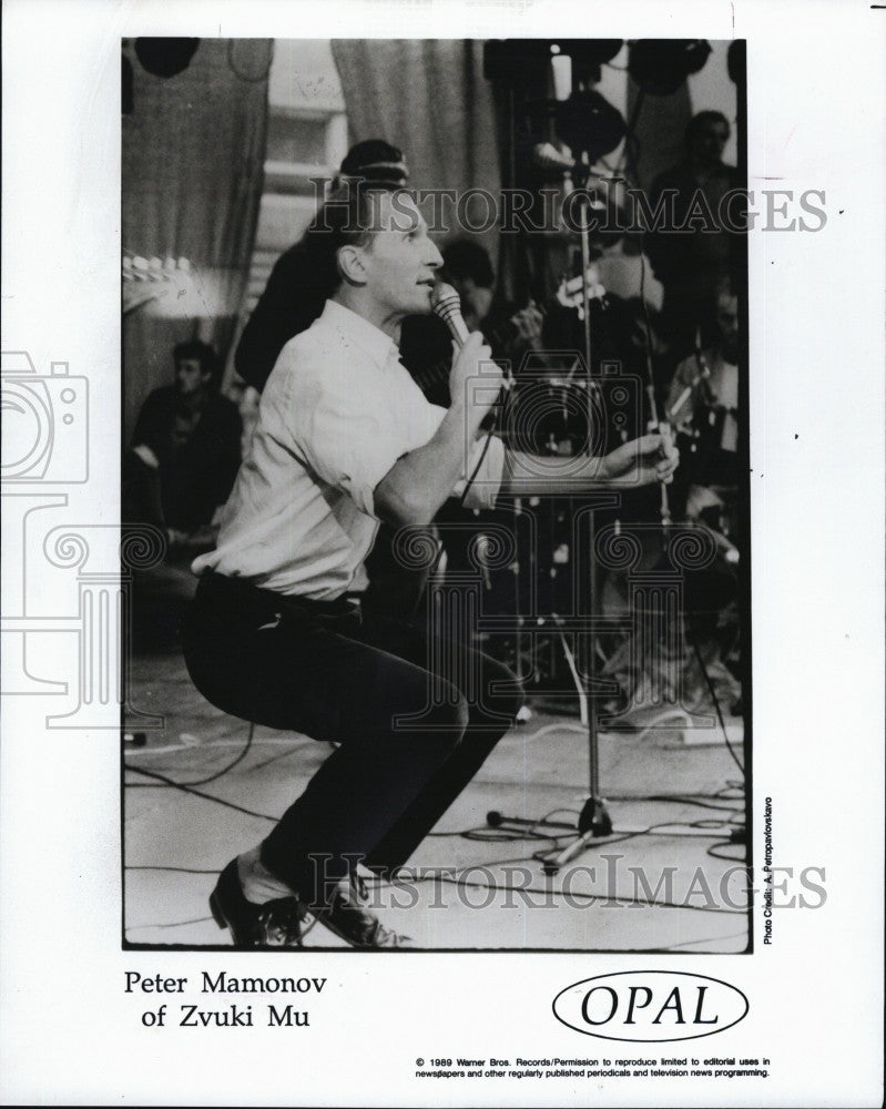 1989 Press Photo Musician, Peter Mamonov of Zvuki Mu - Historic Images