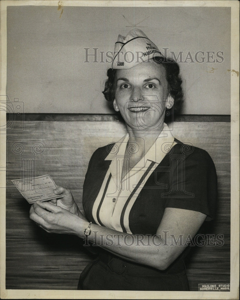 1961 Press Photo Mrs Louise Barentine, Logan Post VFW - Historic Images