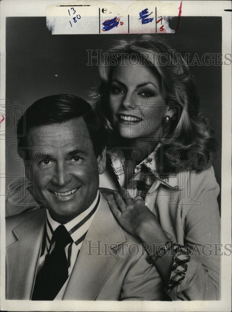 1978 Press Photo Bob Barker, Kimberly L Tomes hosts  of &quot;Miss Usa Pageant&quot; - Historic Images