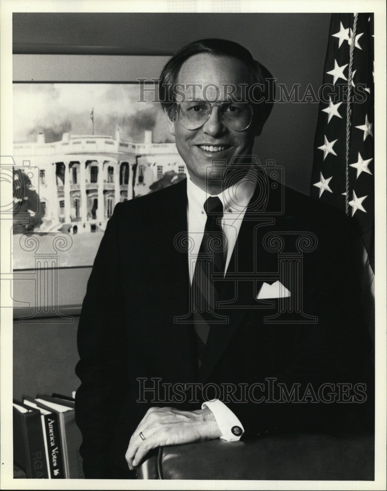 1988 Press Photo Frank J. Fahrenkoph Jr.Rep Natl Comm - Historic Images