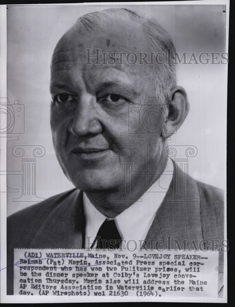 1964 Press Photo Correspondent Reiman Morin of Associated Press - Historic Images