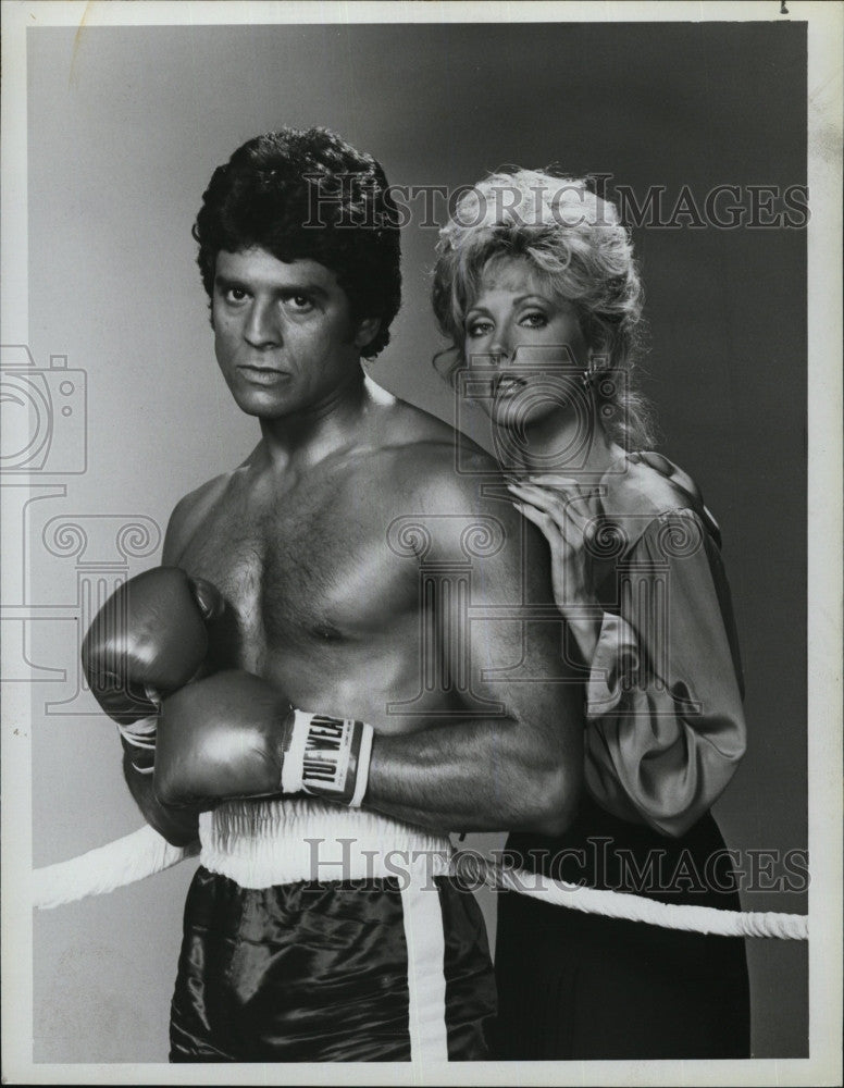 1982 Press Photo Erik Estrada &amp; Morgan Fairchild in &quot;Honeyboy&quot; - Historic Images